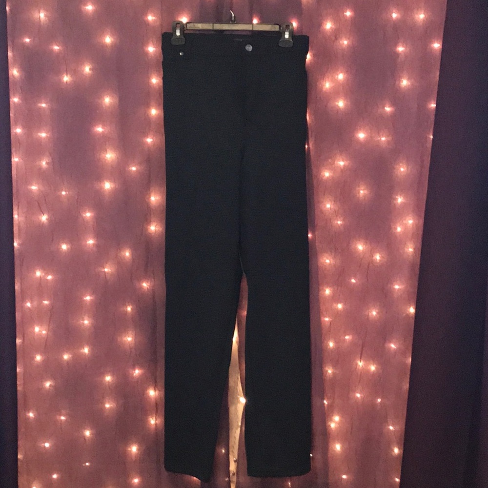 Checked straight leg trousers